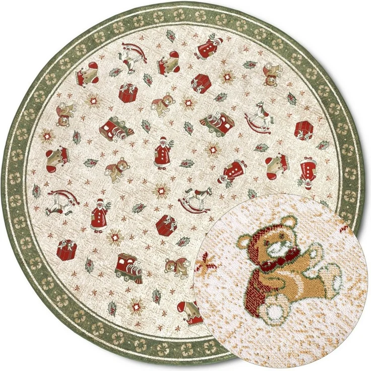 Villeroy & Boch Teppich Nostalgic Shine Toy's Delight, eckig, rund und Läufer, rechteckig, Höhe: 6 mm, Weihnachten, Wohnzimmer, Flur, Geschenk, Toys Delight, Dekoration – Bild 2