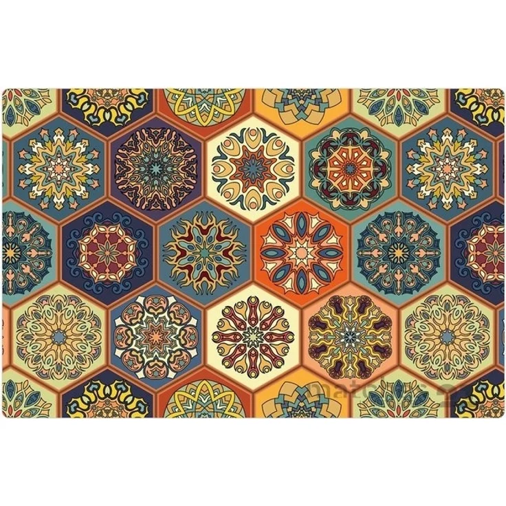 matches21 HOME & HOBBY Platzset Abwaschbare Tischsets 4er Set moderne Kacheln bunt, (4-St), Platzsets als Tisch-Untersetzer und Tisch-Deko für Esstisch Teller – Bild 2