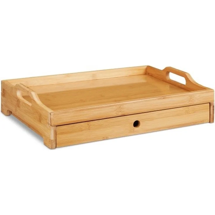 Bambus Serviertablett mit Schublade – Bild 8