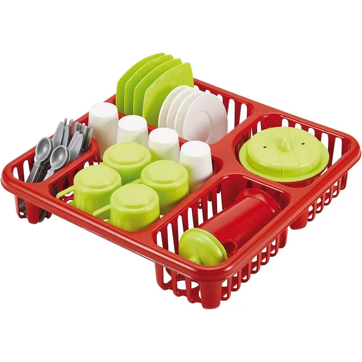 Ecoiffier 908 Geschirr-Set im Abtropfgitter, andere, Norme