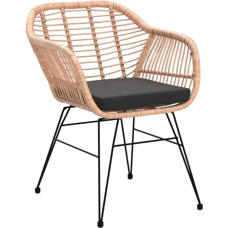 CASARIA® Korbsessel Gartenstühle 2er Set Bali Polyrattan – Bild 5