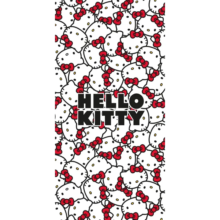 Hello Kitty Badehandtuch Strandtuch 70x140 cm aus Baumwolle – saugfähig & weich