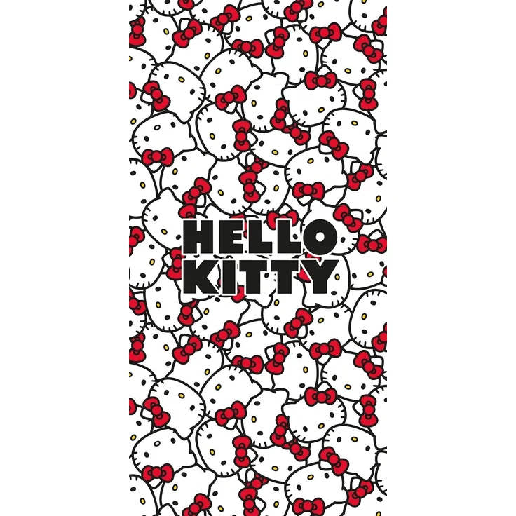 Hello Kitty Badehandtuch Strandtuch 70x140 cm aus Baumwolle – saugfähig & weich – Bild 1