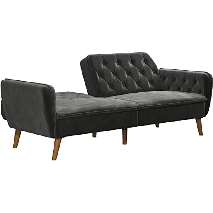 Tallulah Schlafsofa 3-Sitzer aus Samt Grau – Bild 5
