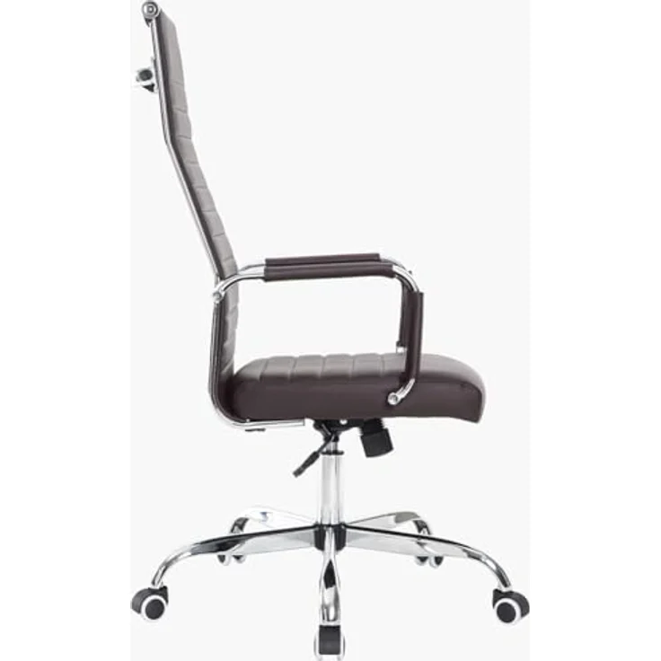 BAKAJI bürostuhl, Stahl, PU-Leder, braun, 65x109-119 cm – Bild 3