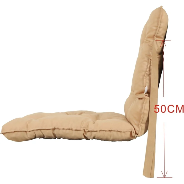 Home Feeling Bankauflage mit Rückenteil, Polsterauflage, ca. 120x98 cm, beige – Bild 2