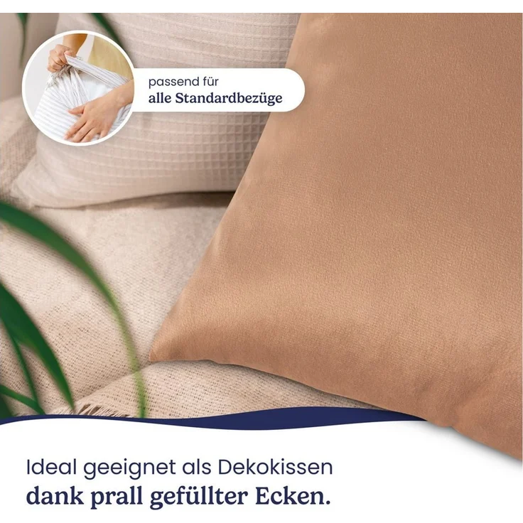 Gentle North Dekokissen 2er Set Kopfkissen - Kissen für Bett und als Dekokissen - Sofakissen, Zierkissen, Dekokissen, allergikerfreundlich – Bild 2