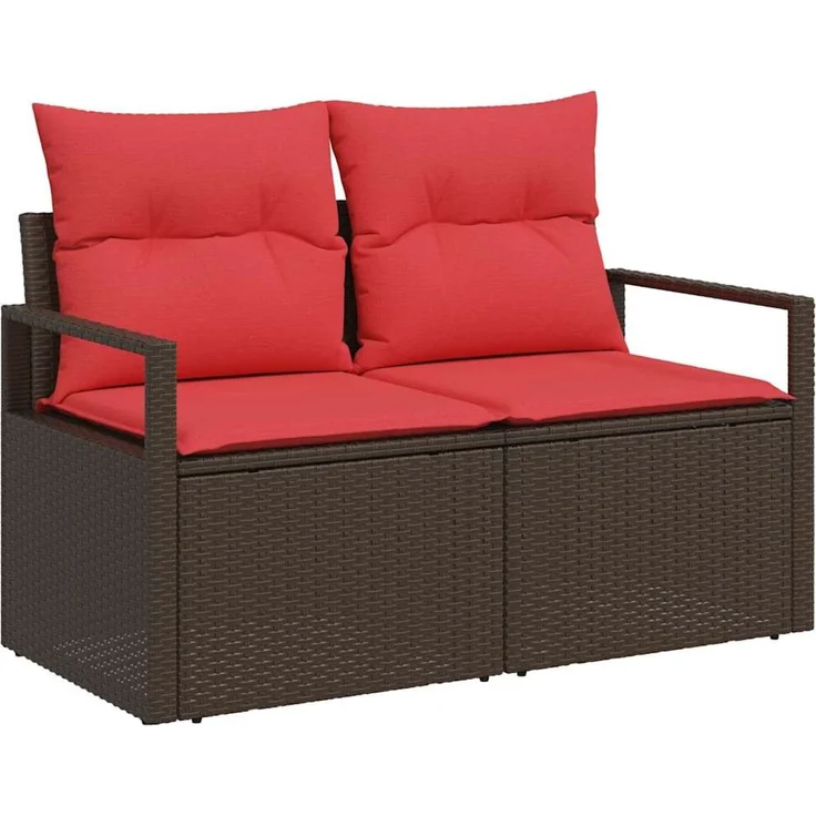 vidaXL Sofa Set 6 Stk. Braun [Synthetisch]: Poly Rattan 3346494 – Bild 4