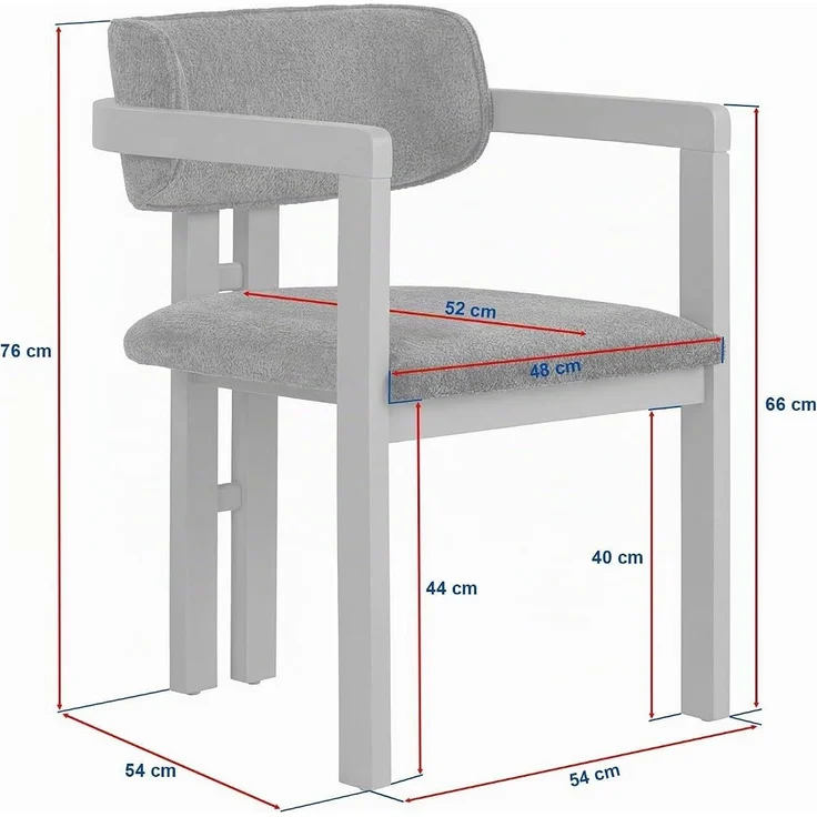 Stilvoller Stuhl aus Buchenholz, Braun & Dunkles Walnuss, 54 x 76 x 54 cm | leicht zu reinigendes Polyester-Chenille-Gewebe, 5 cm Schaumstoffkissen | perfekt für Zuhause & Büro, Elegantes Design – Bild 3