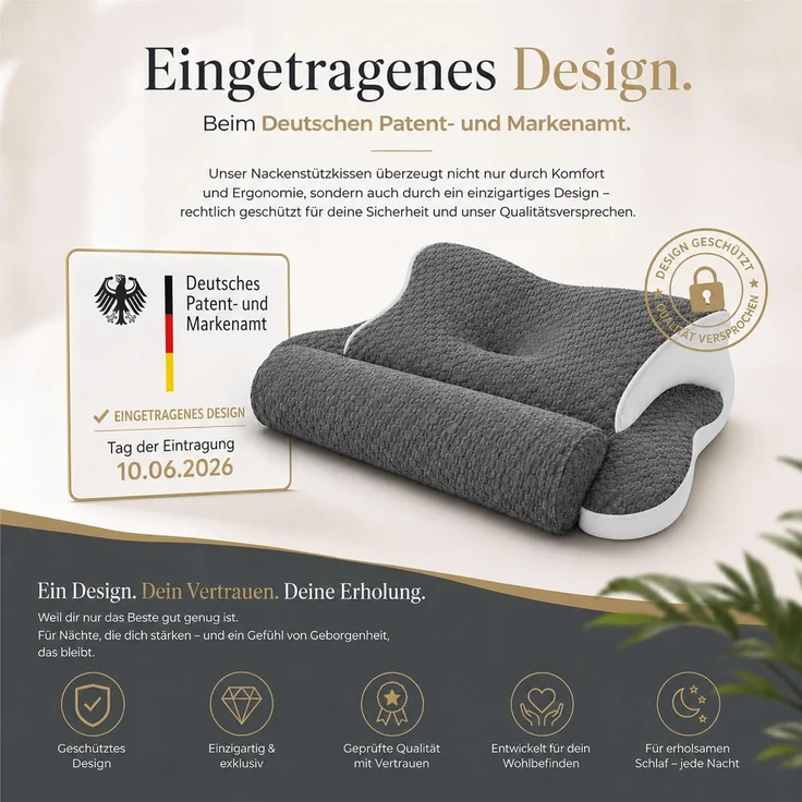 EXKLUSIV HEIMTEXTIL Ergonomisches Nackenstützkissen für Rücken, Seiten & Bauchschläfer - Memory Foam - hautfreundlicher Bambus Bezug - OEKO TEX® zertifiziert - 2in1 Funktion – Bild 9