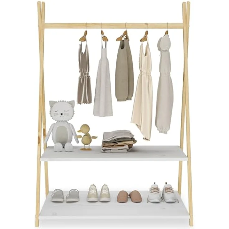 IDIMEX Kinderkleiderschrank DANILO Kindergarderobe freistehend Ablage Tipidesign – Bild 2