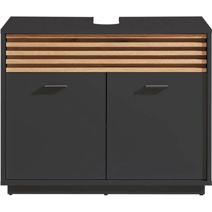 BASIC by Balculina Waschbeckenunterschrank Liguria B/H/T 80 x 64 x 40 cm (1-St) Breite 80cm, Unterflurauszug, FSC-Mix 70% – Bild 2