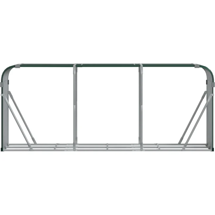 vidaXL Kaminholzunterstand Grün 234x45x100 cm Verzinkter Stahl 364545 – Bild 3
