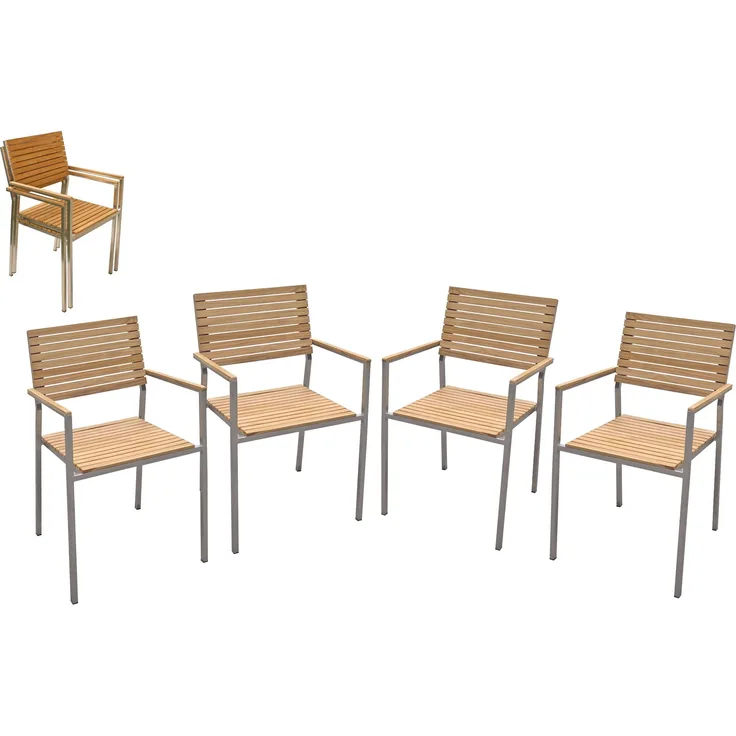 4 Stapelstühle im Set