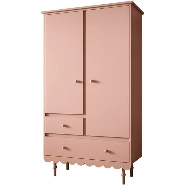 Lookway Kinderkleiderschrank BABUSHKA Zweitüriger Kleiderschrank mit Schubladen (1x Schrank) – Bild 4
