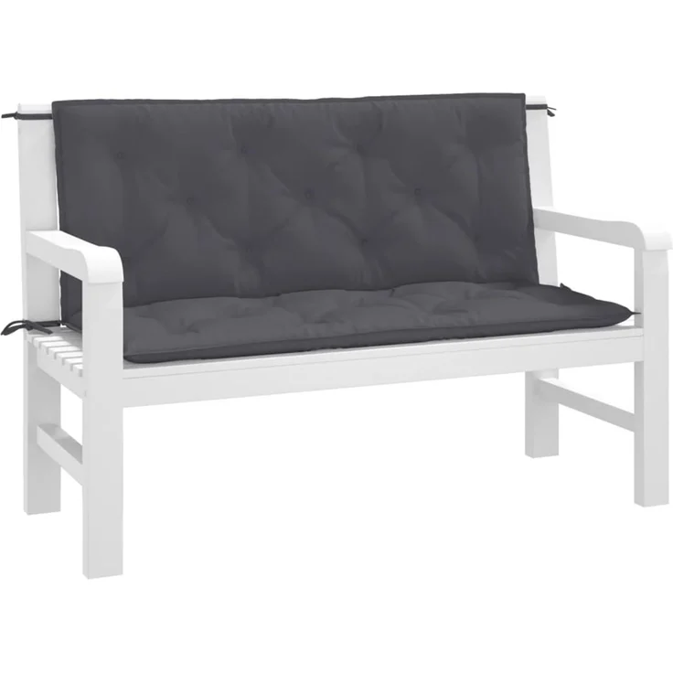 vidaXL Gartenbank-Auflagen 2 Stk. Anthrazit 120x50x7 cm Oxford-Gewebe 361678 – Bild 2