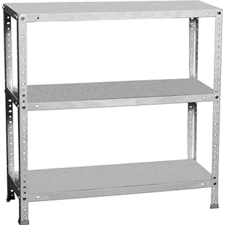 Simon Rack Metallregale, 1000 x 900 x 300 mm, 3 Metallböden, 100 kg Biegepunkt, Lagerregale, verzinkt, Komfort – Bild 2