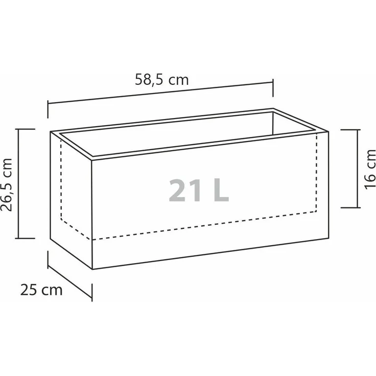 Scheurich Blumentopf 80/240 C-CUBE LONG – Bild 3