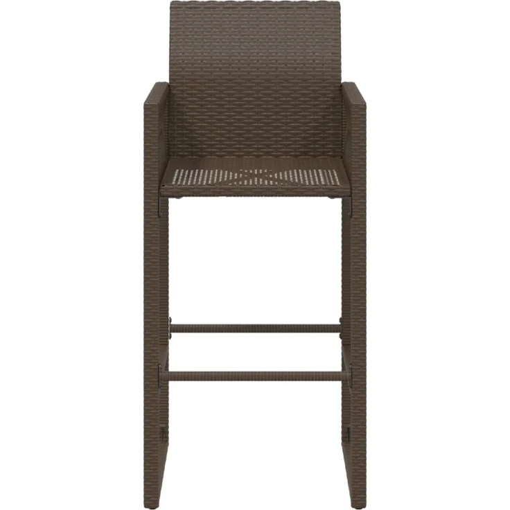 vidaXL Garten-Barhocker 2 Stk. Braun Poly Rattan 368703 – Bild 6