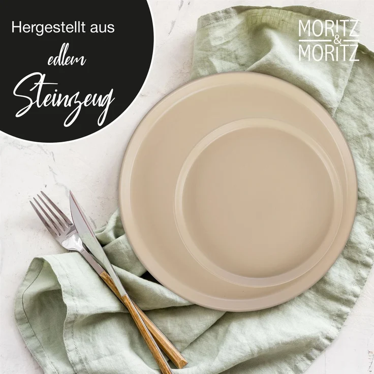 Moritz & Moritz NORDIC 18tlg Geschirrset Taupe – Bild 5