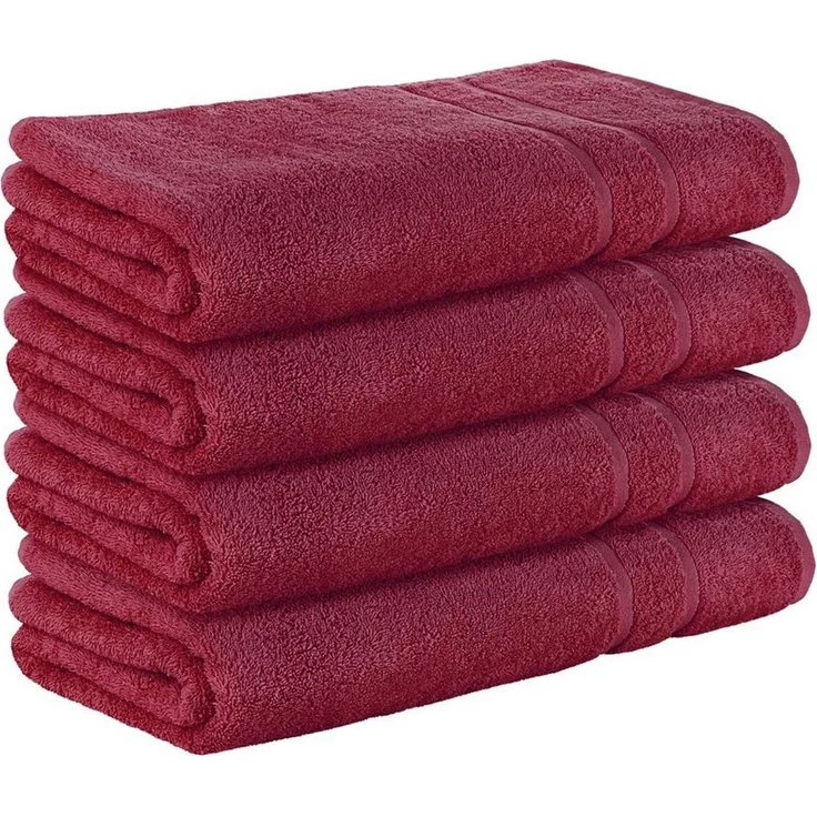 StickandShine Saunatuch 4er Set Premium Frottee Saunatücher 80x200 cm BORDEAUX Frottee – Bild 1