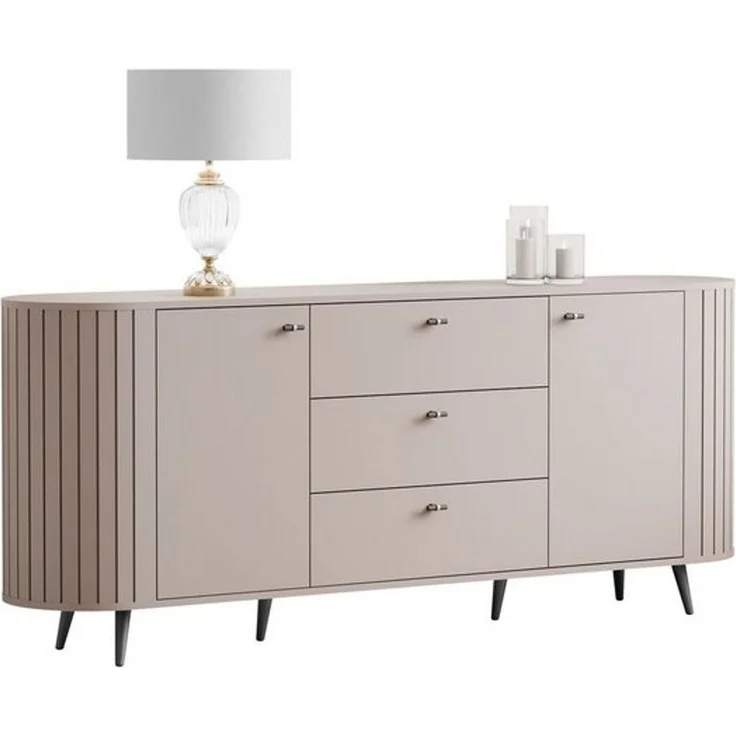 Lookway Kommode ELODIE II 2D3D mit gefrästen Fronten und Soft-Close-System, Breite: 190 cm – Bild 4
