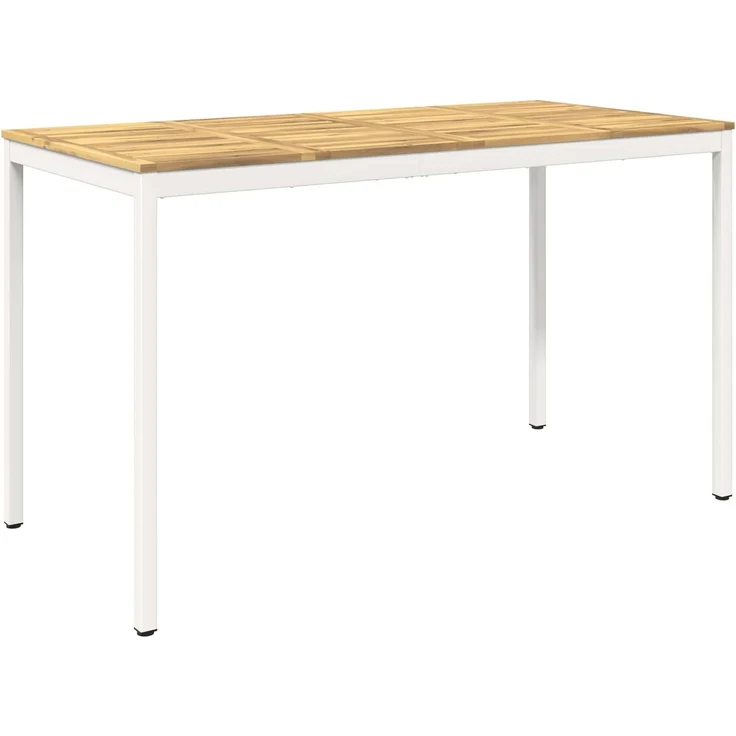 vidaXL Gartenbar-Tisch NAARDEN Weiß gewaschen 180 x 88,5 x 105 cm 901787 – Bild 2