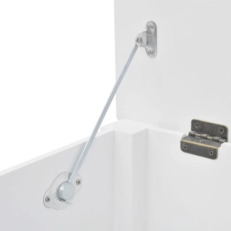 vidaXL Aufbewahrungsbank Barockstil MDF Weiß 242646 – Bild 5