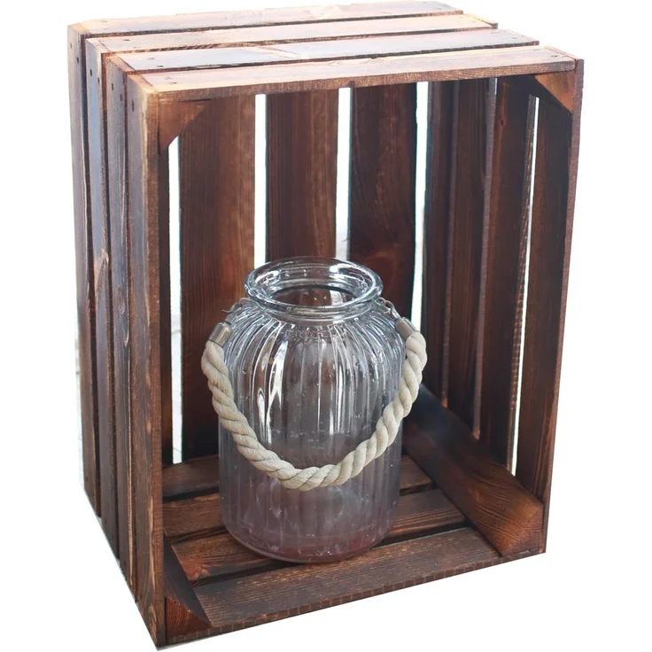 Holzkisten 3er Set Vintage Geflammt 50 x 40 x 30cm – Bild 9
