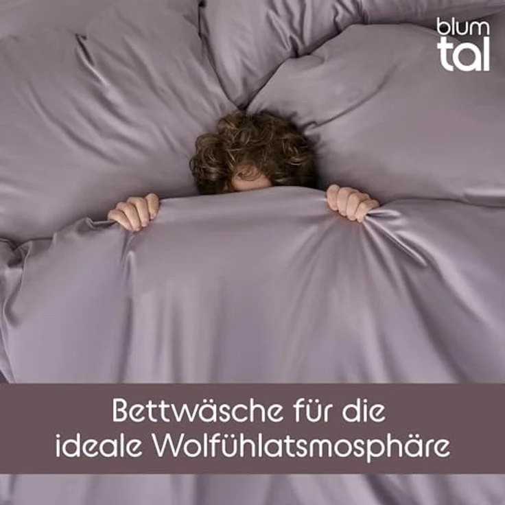 Blumtal Kissenbezüge Premium Mako Satin Kissenbezug, superweich aus 100% Baumwolle, (1 Stück), OEKO-TEX zertifiziert – Glanzoptik & farblich passender Reißverschluss – Bild 6