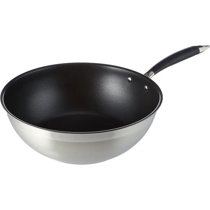 Amazon Basics Wok-Pfanne, 28 cm, Schwarz