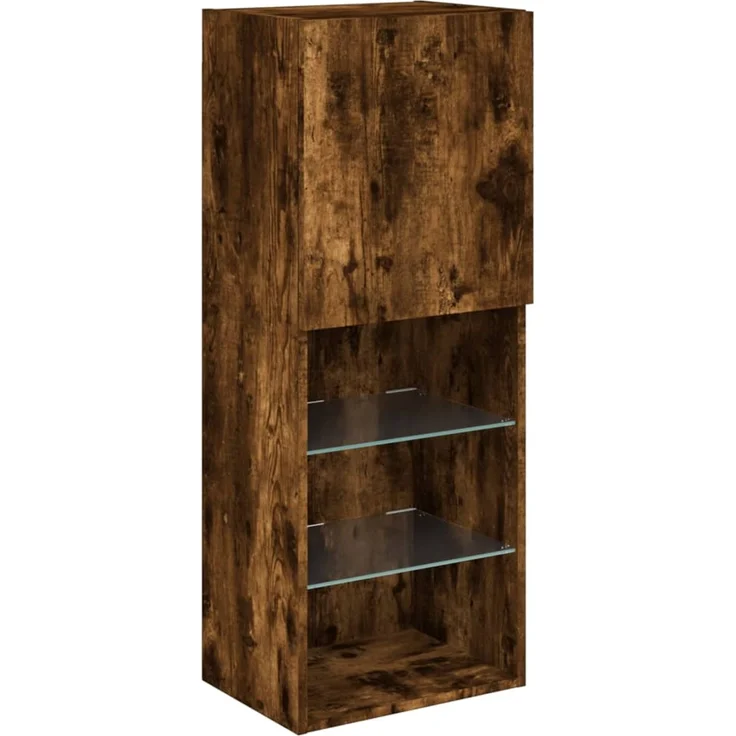 vidaXL 5-tlg. Wohnwand mit LED-Beleuchtung Räuchereiche Holzwerkstoff 3216694 – Bild 7
