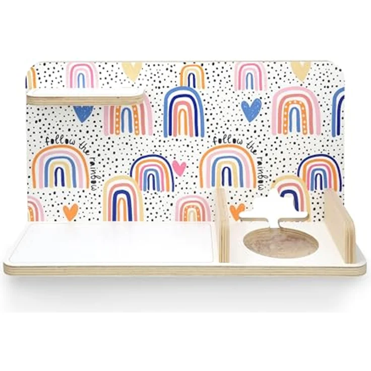 stadtecken Kinder Regal für Musikbox I Motiv After The rain, klein I Geeignet für die Toniebox und ca. 25 Tonies I Geschenk I Geschenkidee I Spielen I Sammeln I Zum Aufstellen oder Aufhängen – Bild 5