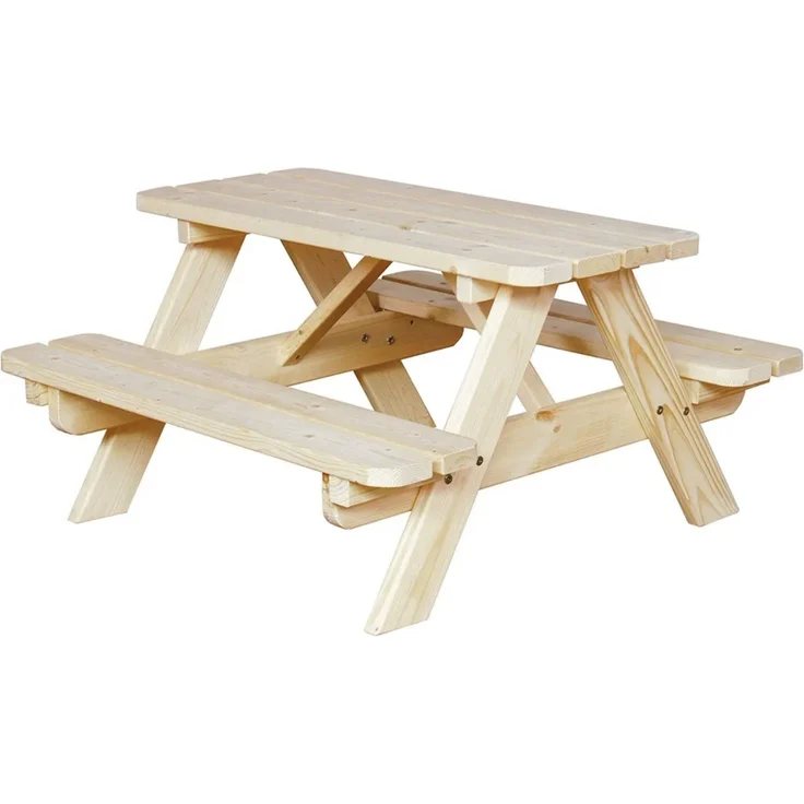 Picknicktisch Kinder Gartentisch Jimmy Kiefer Holz 90x85cm – Bild 1