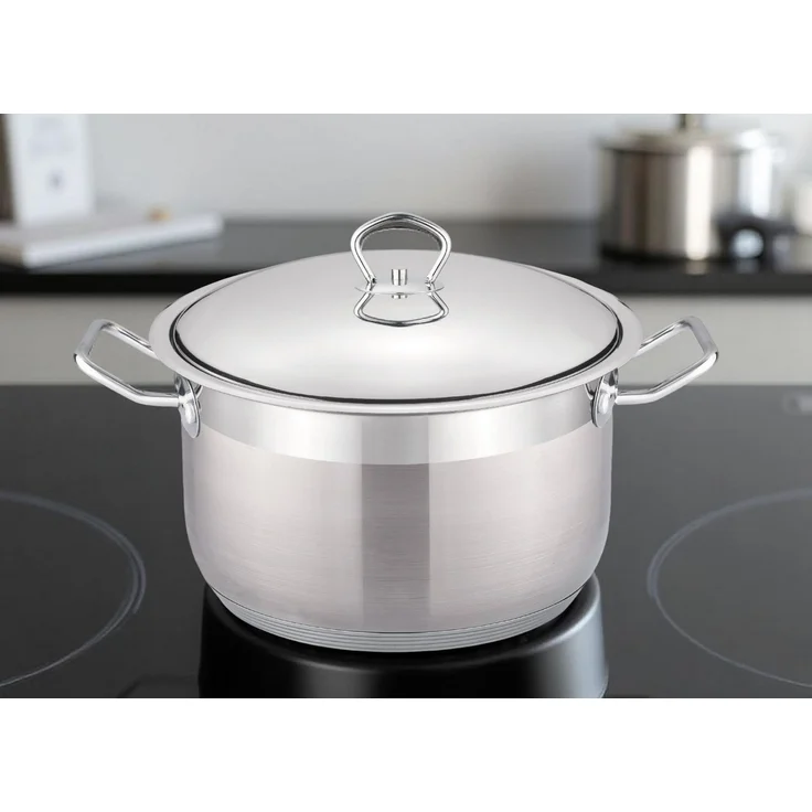 XXL Kochtopf Topf Ø36 Edelstahl mit Deckel 19L Induktion Cheffinger SS36-SH – Bild 2