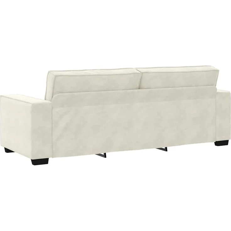 vidaXL 3-Sitzer-Sofa Creme 220x78x84 cm Samt 4105038 – Bild 5