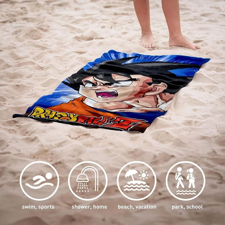 Dragon Ball Badetuch 140x70 cm Anime Strandtuch aus Polyester – Bild 5