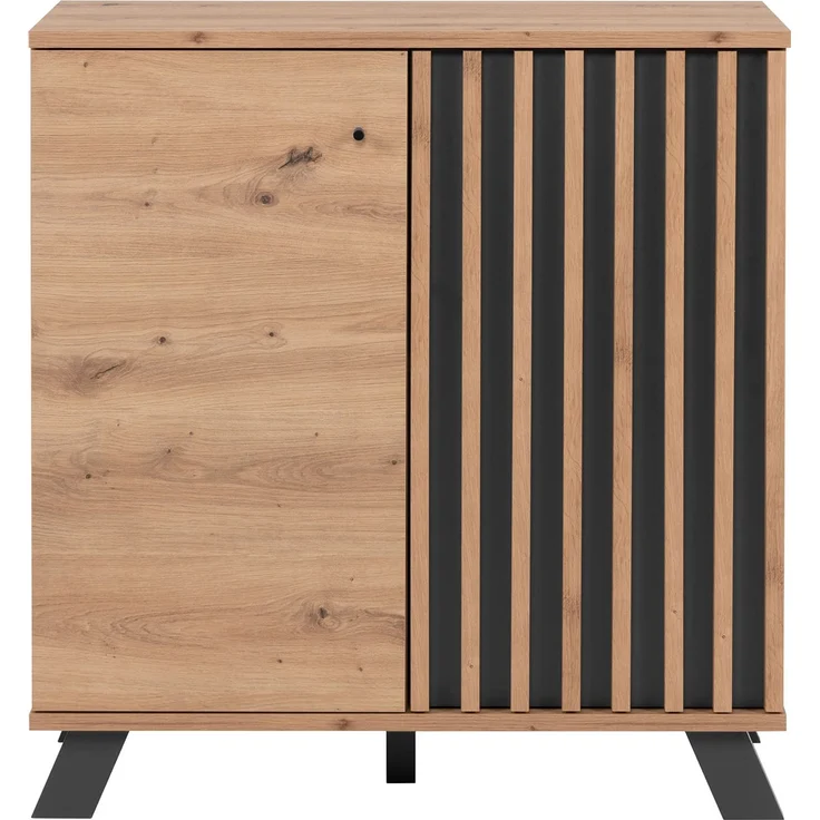Industrial Style Kommode Sideboard 80 cm Holz Eiche Anrichte Schrank Beistellschrank Wohnzimmerschrank – Bild 4