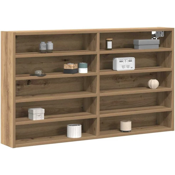 vidaXL Vitrine mit Regal Artisan-Eiche 100 x 15 x 58 cm Holzwerkstoff 873905 – Bild 2