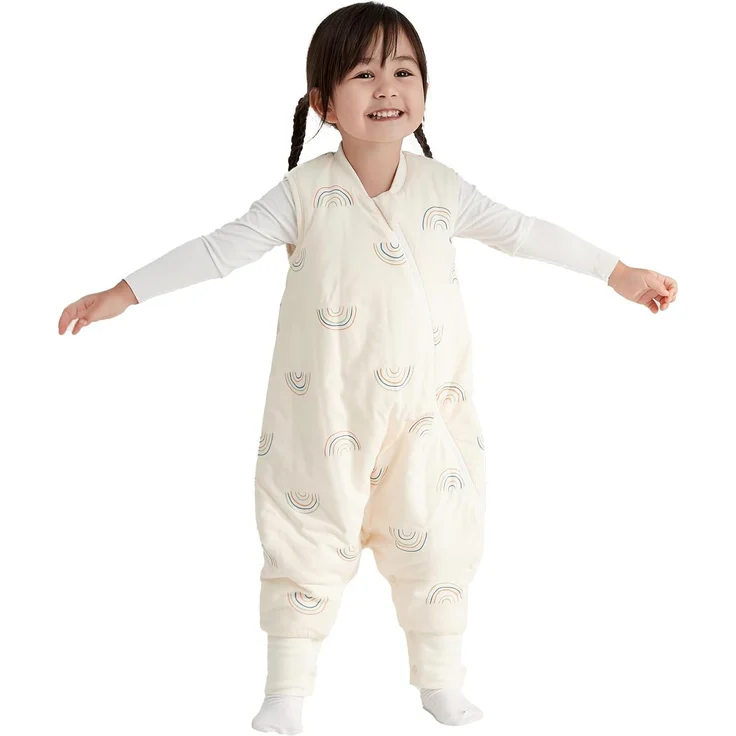 Duomiaomiao Baby Schlafsack, 1x Winterschlafsack, 2.5tog-regenbogen, 75cm / Babygröße 80-90cm, 100% Baumwolle – Bild 1