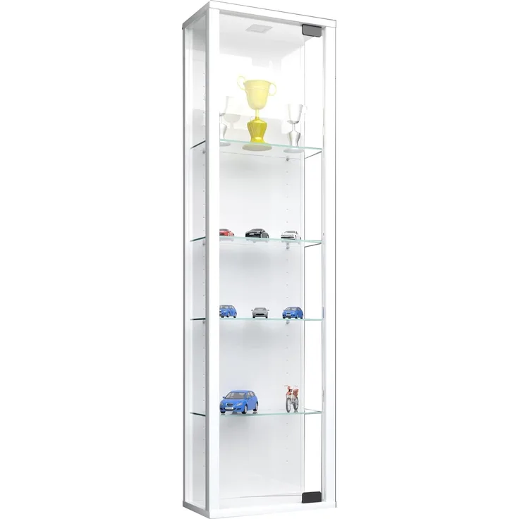 VCM Wandvitrine Stano 911786 Weiß H. 115 x B. 33 x T. 18 cm