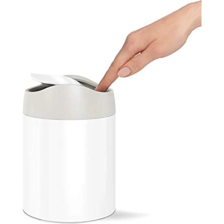 Simplehuman 1,5L Mini-Mülleimer, weiß – Bild 3