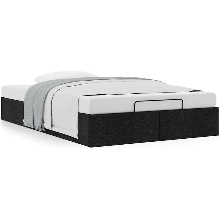 vidaXL Ottoman-Bett ohne Matratze Schwarz 120x190 cm Stoff 3310863 – Bild 1