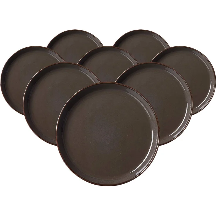 Ritzenhoff & Breker Visby Dessert-Teller ø 20,5 cm 8er Set dunkelgrau – Bild 1
