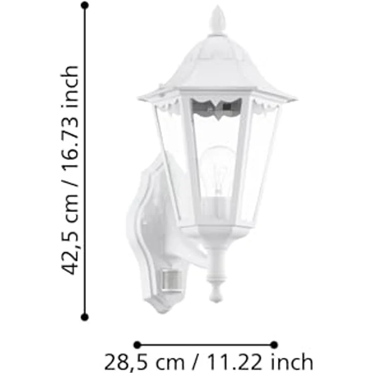 Eglo 93447 Aussenleuchte NAVEDO weiß, E27 max. 1X40W – Bild 5