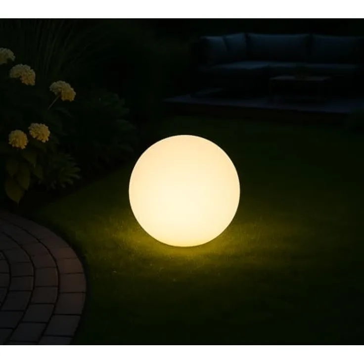 MeLiTec LED Solarleuchte Gartenleuchte Leuchtkörper, LED wechselbar, mit USB - für Innenräume geeignet, Farbwechselfunktion, aus Kunststoff