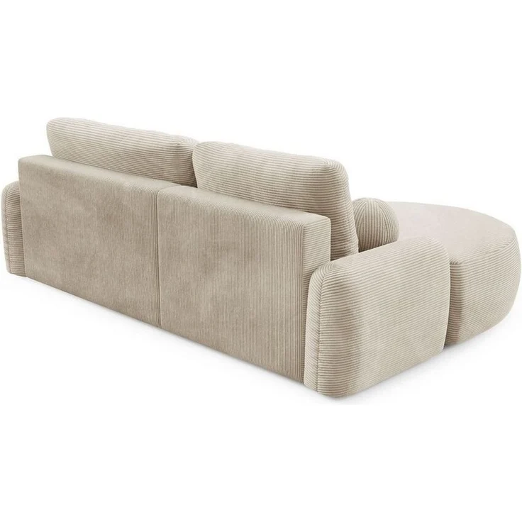 Lookway Ecksofa CLEO CORD Rundes Ecksofa mit Schlaffunktion und Bettkasten – Bild 3