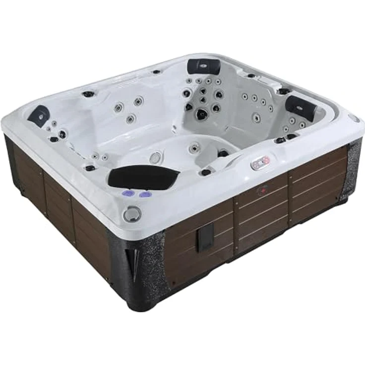 Canadian Spa Company Alberta SF 7-Personen Whirlpool mit 57 Hydromassagedüsen, LED-Stimmungsbeleuchtung und Bluetooth Audiosystem, selbstreinigend – Bild 4