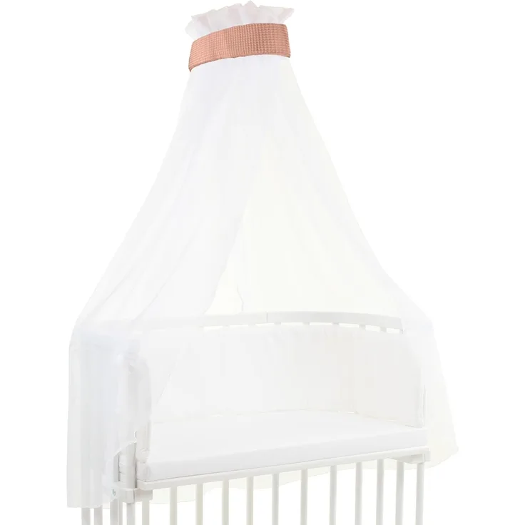 babybay Himmel Waffelpiqué mit Band passend für alle Modelle bis 96 cm Länge, apricot rosé