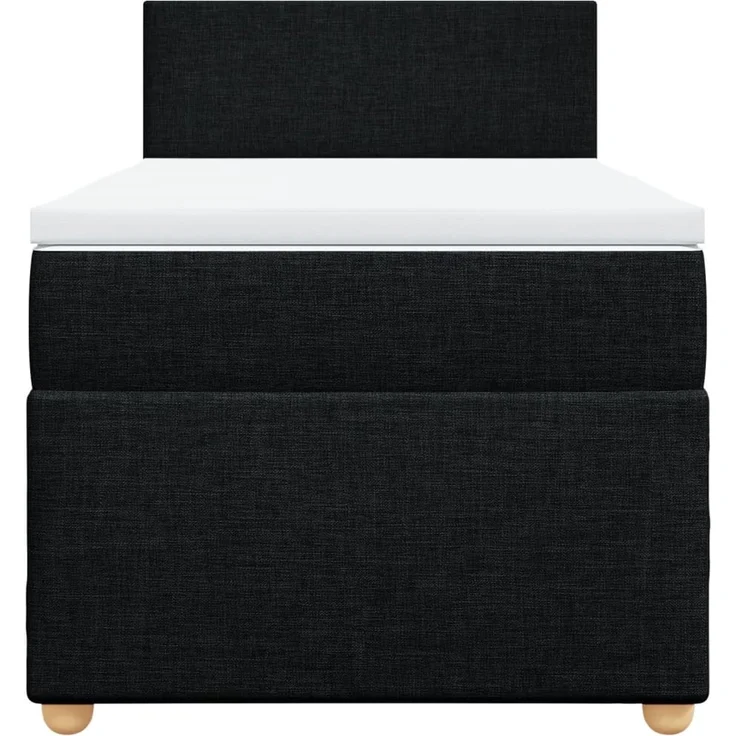vidaXL Boxspringbett mit Matratze Schwarz 80x200 cm Stoff 3288802 – Bild 6